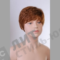 Парик детский, искусственный, для мальчика, с челкой, короткие прямые волосы, цвет золотистый шатен